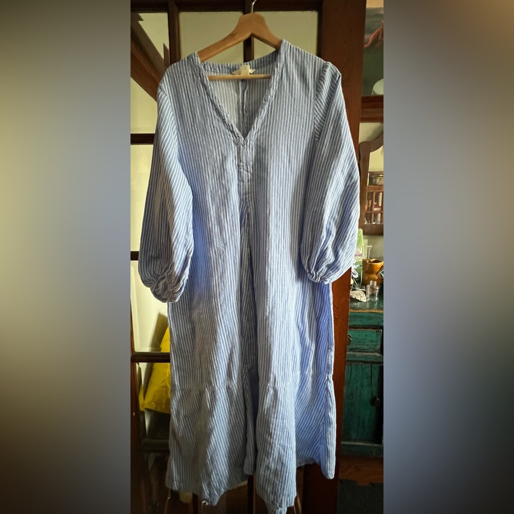 H&M Blue and White Striped Maxi Dress - Picture 2 of 4